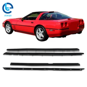 Fit For 90-96 Chevy Corvette Window Sweep Weatherstrip Felt Seal Kit Set 4pcs - Picture 1 of 18