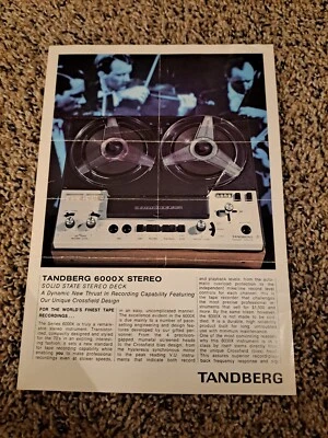 Original Tandberg 6000x Estado Sólido Estéreo Deck De Colección Distribuidor Hoja de Especificaciones Anuncio Foto 1 de 2