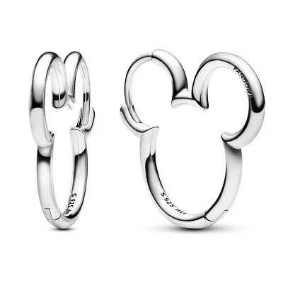 PANDORA Gioiello Orecchini Donna Disney Topolino Silhouette Argento 293528C00 - Immagine 1 di 2