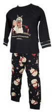 Pigiama bimba bambina ragazza kids manica lunga girocollo cotone interlock HAPPY