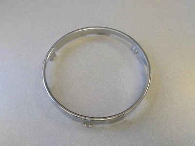 NICE USED ORIGINAL GENUINE PORSCHE 911 912 CHROME HEADLIGHT RETAINER RING DOT - Image 1 of 4