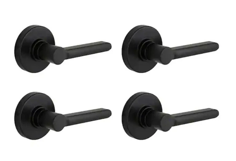 Defiant Tonbridge Matte Black Hall and Closet Door Handle (4 pack) 32LD6X903BCD4