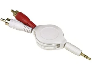 Hama Roll-Up Câble Adaptateur 3,5mm Jack - 2x Rca - Aux or Connecteurs - Photo 1/1