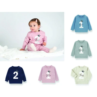 EVER SO PERSONAL Personalisiertes Outfit Pullover, Pulli, Oberteil Baby/Kinder Geschenk 1., 2., 3, 4, 5, 6. Geburtstag