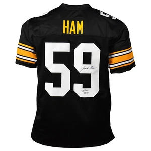 Jack Ham Signed HOF 88 Pro-Edition Black Football Jersey (JSA) - Picture 1 of 3