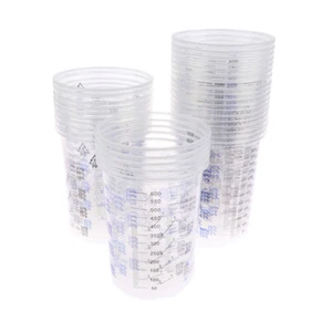 10/50 pz tazze di miscelazione vernice calibrata tazza di miscelazione vernice plastica 600 ml miscelazione P QF - Foto 1 di 10