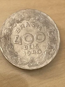 BRAZIL 400 Reis 1938 - Copper/Nickel - Dr. Getulio Vargas - Picture 1 of 11