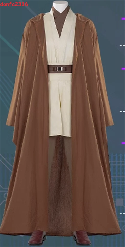 Star Wars Obi-Wan Kenobi Cosplay Disfraces Traje Marrón Trajes Fiesta de Halloween   Foto 1 de 4