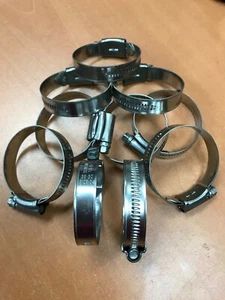 HOSE CLAMPS 316 STAINLESS SIZE 24 MIN 1-5/32 MAX 2-3/32 10 PACK 13650 SCANDVIK - Picture 1 of 2