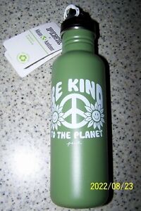 Victoria Secret Pink Green Klean Kanteen Water Bottle Be Kind To The Planet 27oz