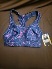 Avia Women Molded Cup Sports Bra Floral Print Size Xs X-Small 0-2 New