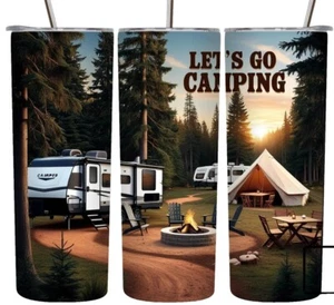 Casa rodante Let's Go camping cámper vaso de viaje aislado 20 oz - Imagen 1 de 3