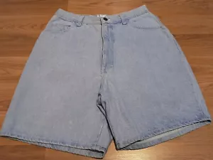 Vintage Moda Intl The London Jean shorts light blue size 14 denim 90s - Picture 1 of 9