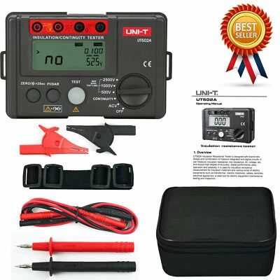 UNIT UNI-T UT502A Insulation Resistance Tester meter Megohmmeter Voltmeter Continu ✦K