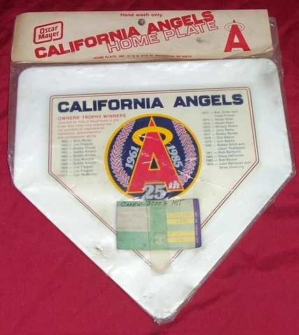 Oscar Mayer California Angels MLB Baseball Home Plate Rod Carew 3,000 Hit Ticket Cover