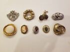 Lot Of Vintage Jewelry Brooches, Cameos, Pins Miriam Haskell