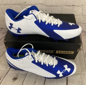 Under Armour 1249792-142 Nitro Low MC Men's Soccer Cleats White Royal Blue US 12 - Picture 1 of 13