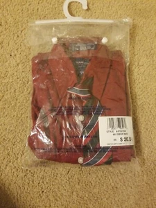 boys shirt Arrow long sleeve red dress shirt with tie size 5  - Picture 1 of 7
