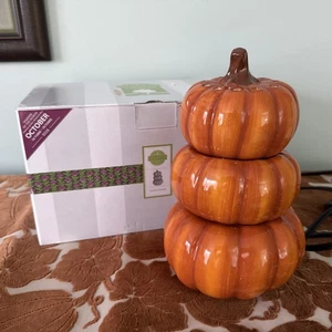 Scentsy Wax Warmer Fall Stacked Harvest Pumpkins Full Size October 2016 WORKS - Picture 1 of 6