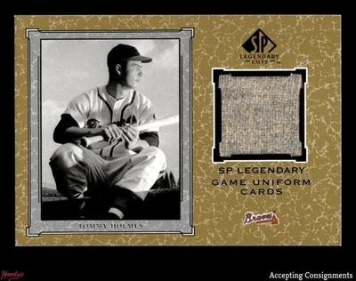 2001 SP Legendary Cuts Game Jersey #JTHO Tommy Holmes GAME-USED UNIFORM JERSEY - Image 1 of 2