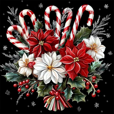 Christmas Diamond Painting Kits for Adults, 5D Full Drill Christmas Candy Diamon Foto 1 de 4