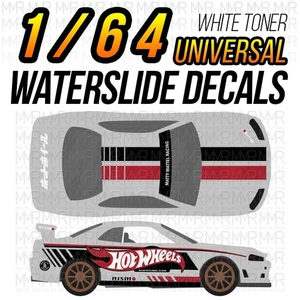 1/64 Scale R34 JAPAN CONVENTION White Toner Universal WaterSlide Decals for Hot - Picture 1 of 2