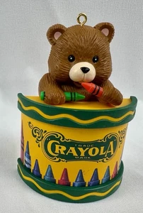 Vintage Binney & Smith Inc Crayola Teddybär Weihnachtsschmuck 1992 Buntstifte - Bild 1 von 6