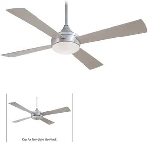 MINKA AIRE F523L-ABD Aluma 52" Outdoor LED Brushed Aluminum Ceiling Fan & Remote - Picture 1 of 3