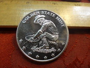 Prospector & Eagle 1 Oz .999 Silver Round - Golden State Mint GSM Lot 10-2 - Picture 1 of 3