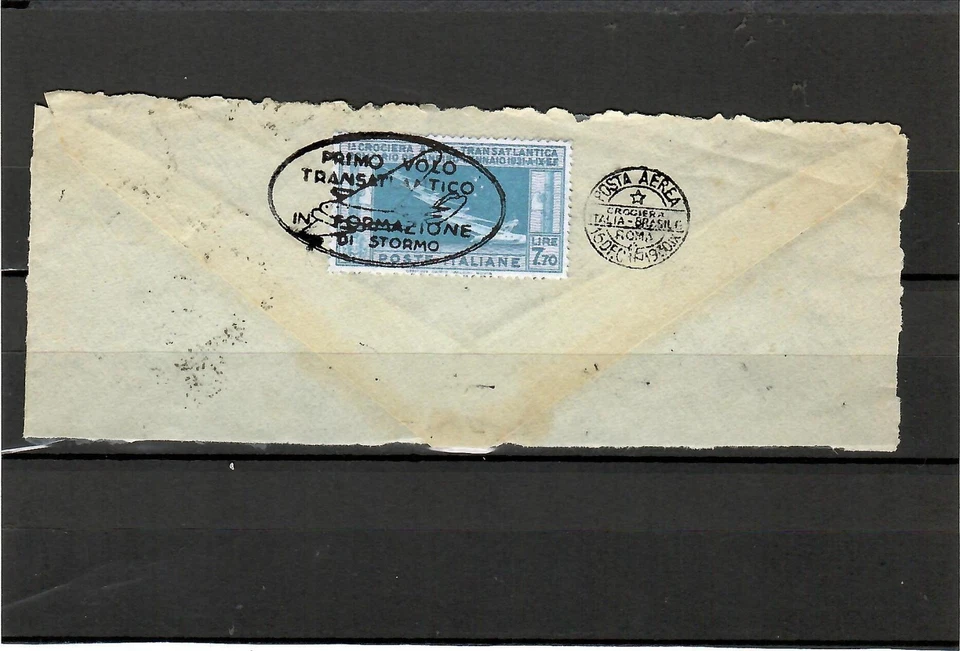 REGNO 1930-CROCIERA TRANSATLANTICA-RARISSIMO L. 7,70 SU FRAMMENTO-SPED. GRATUITA - Immagine 1 di 1