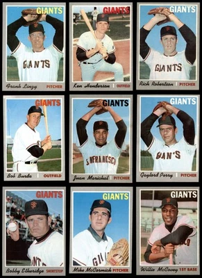 1970 Topps San Francisco Giants Near Team Set 5.5 - EX+ 7113837 (25 / 34 cards) - Image 1 of 3