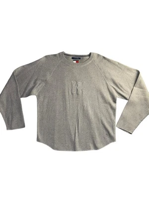 Tommy Hilfiger mens Grey Long Sleeve Sized XL crew neck Embroidered Logo - Image 1 of 4