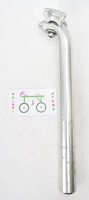 Tija de sillín plateada Microadjust para bicicleta 25 mm 27,2 x 300 mm MTB Gravel Bike Foto 1 de 4