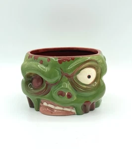 2014 Think Geek Ceramic Green Zombie Monster Halloween Candy Decor Cereal Bowl - Picture 1 of 5