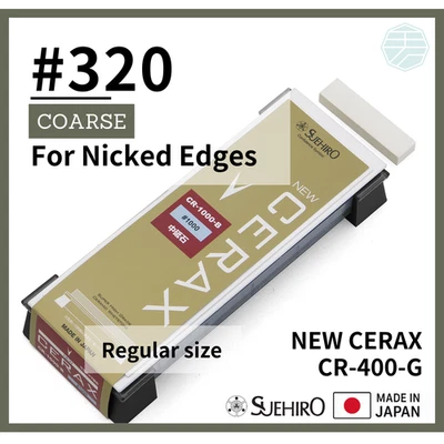 SUEHIRO Sharpening Stone #320 Coarse Whetstone NEW CERAX CR-400-G from USA - Image 1 of 3