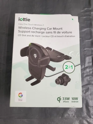 New iOttie CD Slot & Air Vent Wireless Charging Car Mount Universal Phone Holder - Image 1 of 4