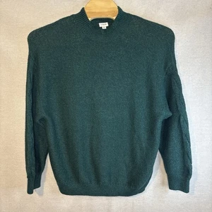 J Crew Womens Crew Neck Green Sweater 2X Relaxed Fit Knit Chunky Soft Warm - Picture 1 of 6
