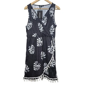 Misslinlin Womens Wrap V Neck Sleeveless Sundress Beach Boho Flare NWT Size XL - Picture 1 of 12
