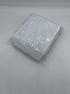 100 CD DVD White Paper Sleeves with Flap & Clear Window, Ship From USA - Picture 1 of 5
