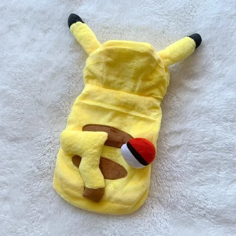 Anime Pokemon Pikachu Mascota Perro Disfraz Vellón Cálido Juegos con disfraces Ropa Abrigo Body Foto 1 de 4