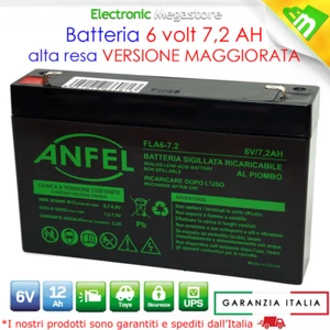 BATTERIA AL PIOMBO ASTER 6 V 7 Ah NP 6-6P MOTO PEG PEREGO 151X34X98 - Foto 1 di 2