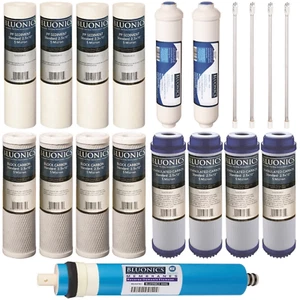 19 pcs Replacement Filter Set for our 6 Stage UV Reverse Osmosis System 100GPD - Picture 1 of 4