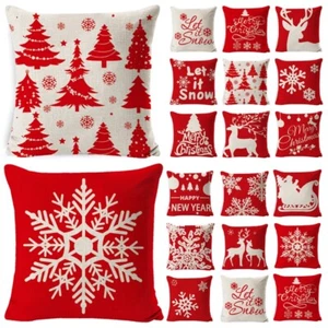 Luxurious Christmas Pillow Case With Santa Claus And Reindeer For Festive Home - Picture 1 of 8