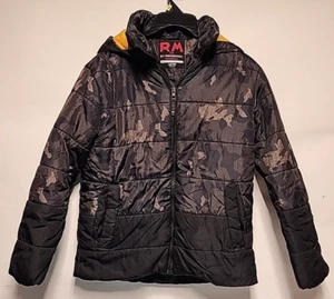 RM 1958 By Mrosemont Youth Boys Warm Hooded Camo Winter Puffer Jacket Sz 14/16 - Picture 1 of 4