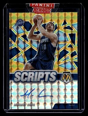2020-21 Panini Mosaic #SC-MOK Mehmet Okur Scripts Gold Wave Auto - Image 1 of 2