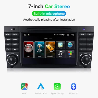 Carplay Für Mercedes Benz C Klasse W203 CLK W209 Autoradio Android 13 GPS DAB+ - Bild 1 von 4