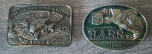 Bass Anglers Sportsman Society 1988 1986 Vintage Messing Gürtelschnalle - Angeln - Bild 1 von 6