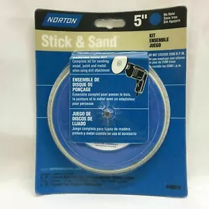 Norton 48919 5" Stick & Sand Adhesive Back Power Sanding Kit USA - Picture 1 of 3