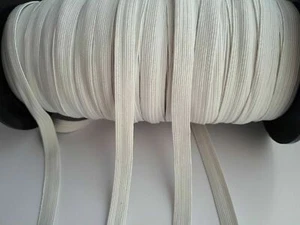 10 mm Elastic Ribbon Flat Waist Band Cord Rubber Band Woven Sewing 5 Meters - Picture 1 of 3