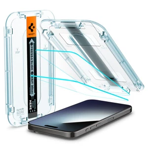 iPhone 15 Pro Max Screen Protector / 15 Pro / 15 Plus | Spigen [ GLAStR EZ FIT ] - Picture 1 of 37